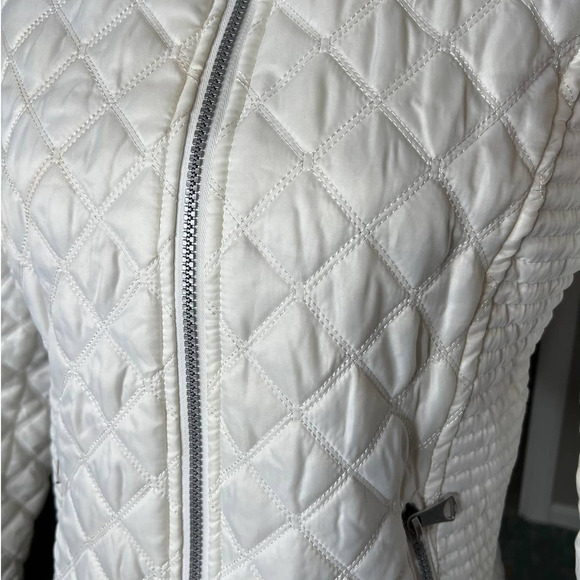 Marc New York Women's Quilted Jacket Size Small Full Zipper in White - Picture 2 of 8